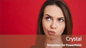  Presentation with black woman - Presentation enhanced with up photo of caucasian dissatisfied background and a tawny brown colored foreground