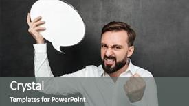  Presentation with dark blue world globe space - PPT theme enhanced with up photo of successful man background and a gray colored foreground