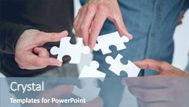  Presentation with puzzle pieces - Slides with up pieces of the puzzle background and a seafoam green colored foreground