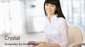  Presentation with environment - PPT theme featuring up portrait of a beautyful background and a soft green colored foreground