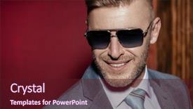  Presentation with beauty - Cool new presentation design with up portrait of a brutal backdrop and a  colored foreground