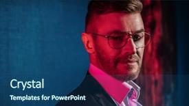 Presentation with mens fashion portrait - Presentation theme enhanced with up portrait of a brutal background and a  colored foreground