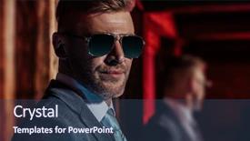  Presentation with mens fashion portrait - Presentation with up portrait of a brutal background and a ocean colored foreground