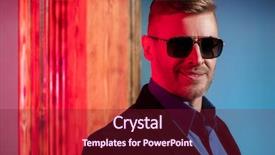  Presentation with mens fashion portrait - PPT layouts with up portrait of a brutal background and a  colored foreground