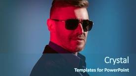  Presentation with mens fashion portrait - Theme having up portrait of a brutal background and a  colored foreground