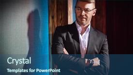  Presentation with beauty - Cool new slide deck with up portrait of a brutal backdrop and a  colored foreground