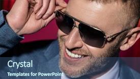  Presentation with mens fashion portrait - Slides having up portrait of a brutal background and a  colored foreground