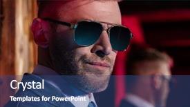  Presentation with mens fashion portrait - Theme enhanced with up portrait of a brutal background and a  colored foreground