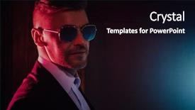  Presentation with mens fashion portrait - Beautiful theme featuring up portrait of a brutal backdrop and a  colored foreground
