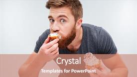  Presentation with food truck cake ice cream - Beautiful PPT layouts featuring up portrait of a hungry backdrop and a coral colored foreground