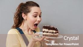  Presentation with pregnant woman - Colorful presentation theme enhanced with up portrait of a hungry backdrop and a coral colored foreground