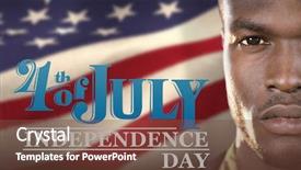  Presentation with italian flag waving - Colorful slides enhanced with up portrait of confident soldier backdrop and a tawny brown colored foreground