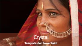  Presentation with rural india - Audience pleasing presentation theme consisting of up portrait of traditional india backdrop and a tawny brown colored foreground