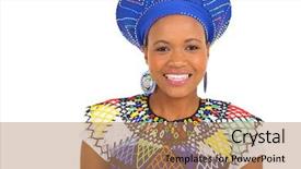  Presentation with african culture - Colorful slide set enhanced with up portrait of young african backdrop and a coral colored foreground