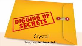  Presentation with investigate - Cool new PPT layouts with up secrets investigate find clue backdrop and a gold colored foreground
