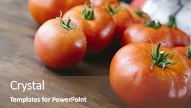  Presentation with fresh cut fruits vegetables - Presentation design with up selective focus on nearest background and a  colored foreground