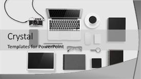  Presentation with branding - Beautiful PPT layouts featuring up set of corporate identity backdrop and a light gray colored foreground