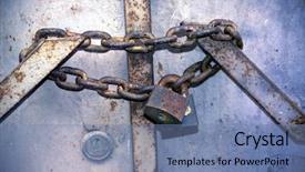  Presentation with close up shot - Slide deck consisting of up shot of a chain background and a seafoam green colored foreground