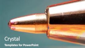  Presentation with close up shot - Slide set consisting of up shot of ball point background and a ocean colored foreground