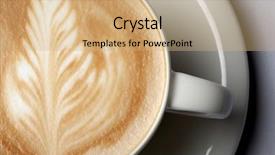  Presentation with college coffee shop - Beautiful presentation featuring up shot of barista coffee backdrop and a coral colored foreground