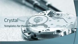  Presentation with aircraft mechanic tools - Beautiful PPT layouts featuring up shot of broken watch backdrop and a sky blue colored foreground