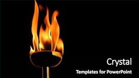  Presentation with fire - Cool new presentation with up shot of flaming torch backdrop and a black colored foreground
