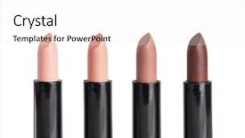  Presentation with lipstick - Presentation having up shot of four lipstick background and a white colored foreground