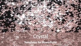  Presentation with red gold black - Cool new slide deck with up shot of glittery black backdrop and a coral colored foreground