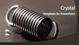  Presentation with shot - Colorful slides enhanced with up shot of helical spring backdrop and a dark gray colored foreground