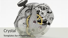  Presentation with old butcher shop - PPT theme having up shot of old watch background and a light gray colored foreground