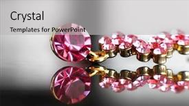  Presentation with gems - Presentation theme having up shot of one ear background and a light gray colored foreground