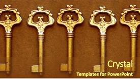  Presentation with keys - Amazing theme having up shot of several keys backdrop and a tawny brown colored foreground