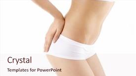  Presentation with sonogram hips and spine - Theme featuring up sideways areas of hip background and a sky blue colored foreground