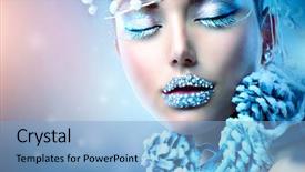  Presentation with eyelashes - Beautiful slide deck featuring beautiful vintage oriental gold handmade backdrop and a violet colored foreground