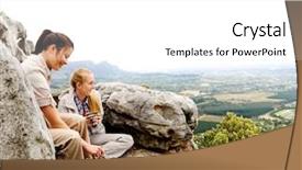  Presentation with wilderness - Cool new presentation design with up some food while camping backdrop and a white colored foreground