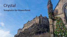  Presentation with university unc chapel hill - Slide set having up the hill at edinburgh background and a light blue colored foreground