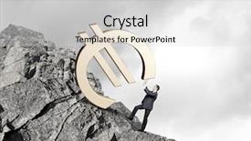  Presentation with hill - Slide deck featuring up the hill big euro background and a light gray colored foreground