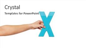  Presentation with literature - Slide deck with up the uppercase capital letter background and a white colored foreground