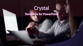  Presentation with employees working together - Beautiful PPT theme featuring up tired employees working overtime backdrop and a  colored foreground