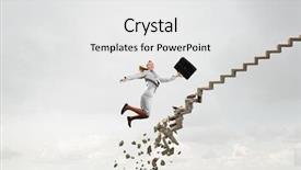  Presentation with challenges - Presentation theme having up to top overcoming challenges background and a  colored foreground