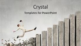  Presentation with challenges - Colorful slide deck enhanced with up to top overcoming challenges backdrop and a light gray colored foreground