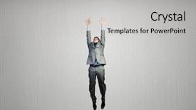  Presentation with goal - Presentation having up trying to reach goal background and a light gray colored foreground