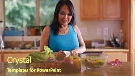  Presentation with thai food kitchen - Slide set having up vegetables in home kitchen background and a tawny brown colored foreground
