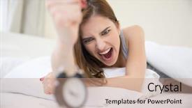  Presentation with early childhood development - Slide set featuring up very early to call background and a coral colored foreground