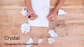  Presentation with close up view of the compass on old paper - Audience pleasing PPT theme consisting of up view of a paper backdrop and a coral colored foreground