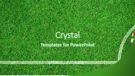  Presentation with iran - Beautiful theme featuring up view of astro turf backdrop and a forest green colored foreground