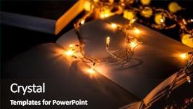  Presentation with fairy tale - Amazing slide deck having up view of open book backdrop and a wine colored foreground