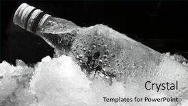  Presentation with vodka - Presentation theme having up view of the bottle background and a  colored foreground