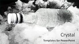  Presentation with vodka - PPT theme enhanced with mountains in evening and sunlit clouds caucasus mountains georgia view from ski resort gudauri background and a ocean colored foreground