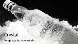  Presentation with bottle - Audience pleasing presentation design consisting of up view of the bottle backdrop and a sky blue colored foreground